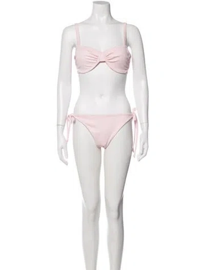 Pre-owned Loveshackfancy Bikini W/ Tags In White
