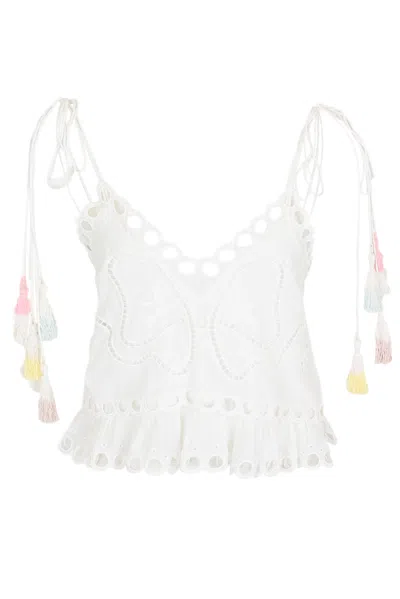 Loveshackfancy Biltmore Top Soft White