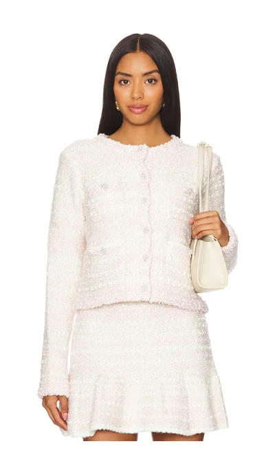 Loveshackfancy Blanca Cardigan In Vanilla Blush