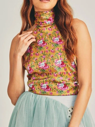 Loveshackfancy Boca Handkerchief Top Ruby Goldmine In Brown