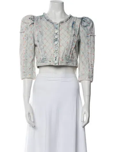 Pre-owned Loveshackfancy Bolero In Blue