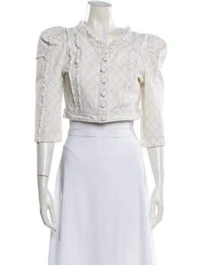 Pre-owned Loveshackfancy Bolero In White