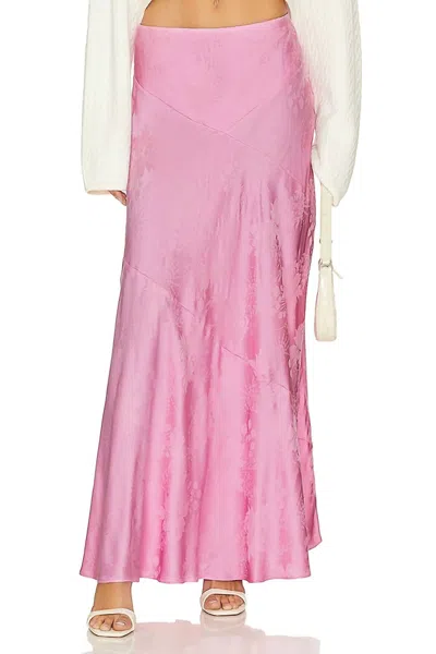 Loveshackfancy Booker Maxi Skirt In Pink Song