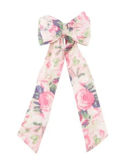 Pre-owned Loveshackfancy Bow Hair Clip In Pink