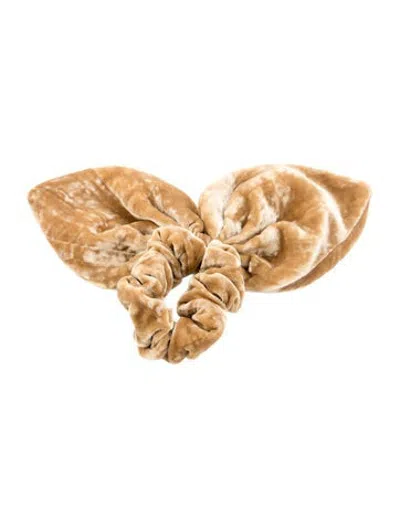 Pre-owned Loveshackfancy Bow Scrunchie In Neutrals