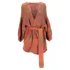 Loveshackfancy Brady Knitted Belted Cardigan In Multicolor Merino Wool In Multi