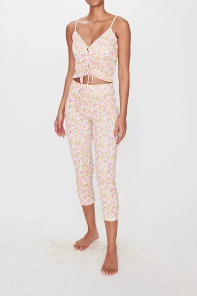 Loveshackfancy Brently Slim Pant Fruity Punch In Pink