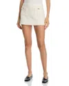 Loveshackfancy Breya Frayed Edge Mini Skirt In White