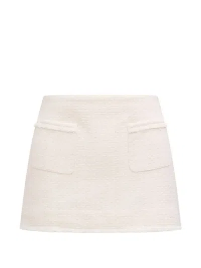 Loveshackfancy Breya Fringed-trim Mini Skirt In Neutral