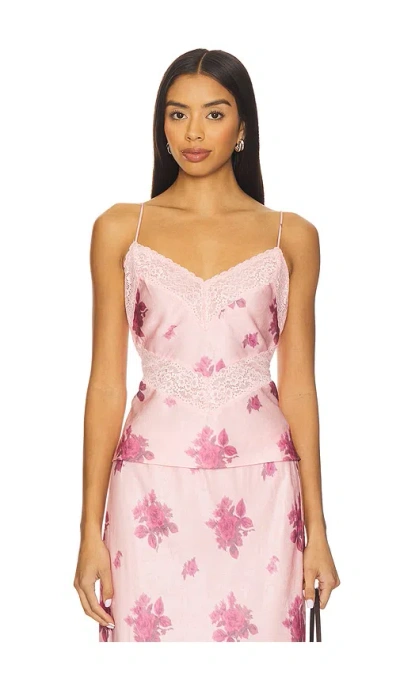 Loveshackfancy Brimsley Top In Pink