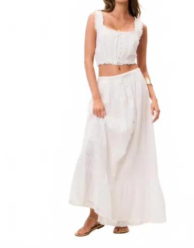 Loveshackfancy Brina Skirt In Optic White