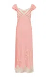 Loveshackfancy Brinkley Lace Trim Slip Dress In Nude
