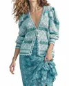 Loveshackfancy Brody Oversized Cardigan Mint Julep In Green