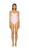 Loveshackfancy Brooksie Swimsuit In Ibiza Sunset