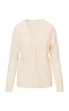 Loveshackfancy Brynnella Wool-cashmere Cardigan In Ivory