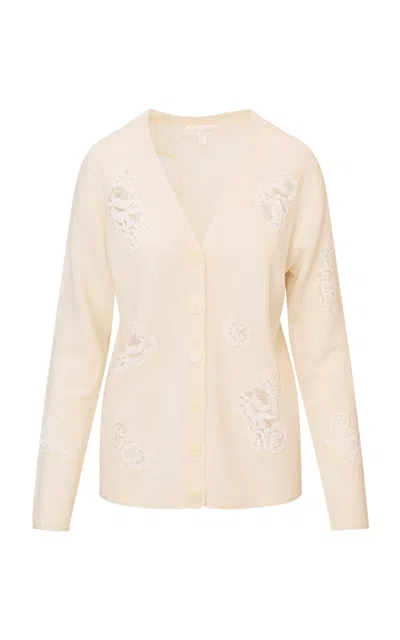 Loveshackfancy Brynnella Wool-cashmere Cardigan In Ivory