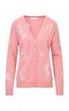 Loveshackfancy Brynnella Wool-cashmere Cardigan In Pink