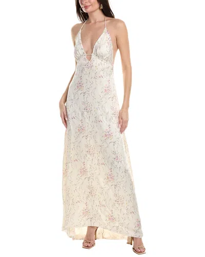 Loveshackfancy Cabane Silk Maxi Dress In White