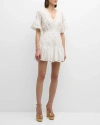 Loveshackfancy Calamina Lace Minidress In Bright White