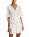 Loveshackfancy Calamina Lace Trim Pintuck Dress In Bright White