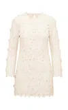 Loveshackfancy Caletta Embellished Guipure Lace Mini Dress In Ivory