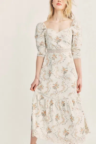 Loveshackfancy Calluna Dress In Amber Dust In Multi