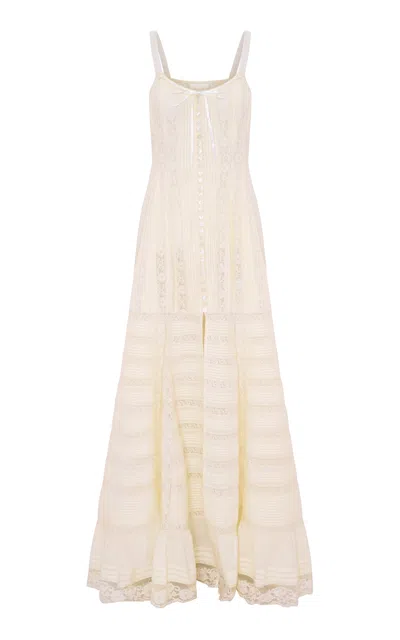 Loveshackfancy Calyx Lace Cotton Maxi Dress In Neutral