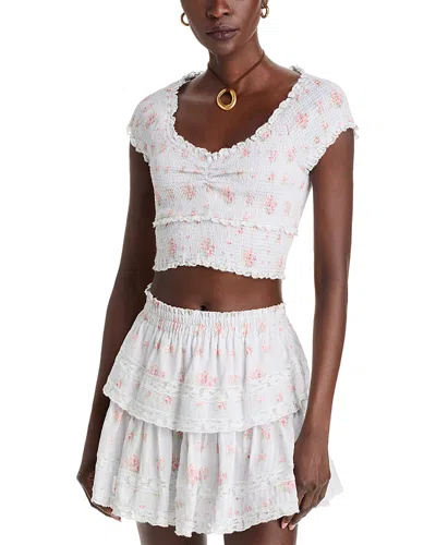 LOVESHACKFANCY LOVESHACKFANCY CAMBRON CROPPED TOP