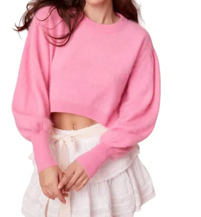 Loveshackfancy Candela Pullover Sweater In French Pink In Multi