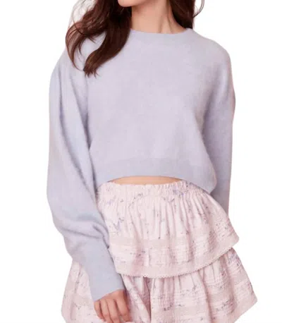 Loveshackfancy Candela Pullover Sweater In Ice Blue