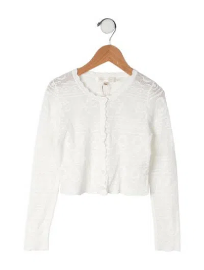 Pre-owned Loveshackfancy Kids' Cardigan In Neutrals