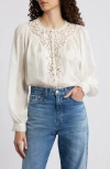 Loveshackfancy Carnie Lace Silk Shirt In White