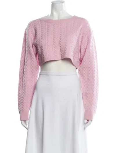 Pre-owned Loveshackfancy Cashmere Bateau Neckline Sweater In Pink