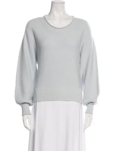 Pre-owned Loveshackfancy Cashmere Crew Neck Sweater In Blue