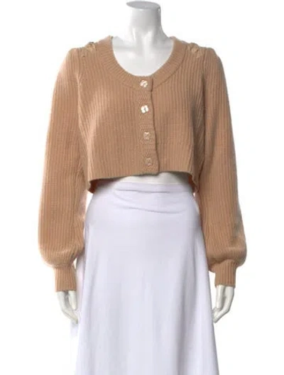 Pre-owned Loveshackfancy Cashmere Crew Neck Sweater In Neutrals