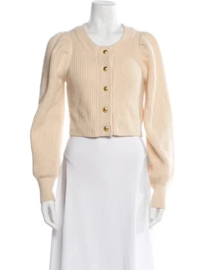 Pre-owned Loveshackfancy Cashmere Crew Neck Sweater In Neutrals
