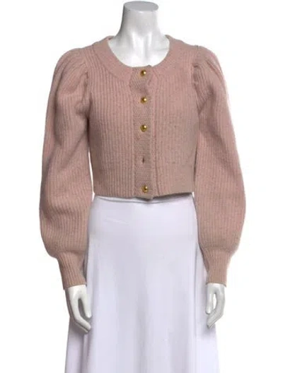 Pre-owned Loveshackfancy Cashmere Crew Neck Sweater In Pink