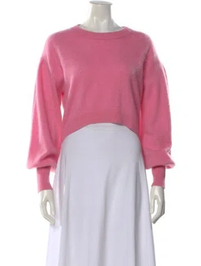 Pre-owned Loveshackfancy Cashmere Crew Neck Sweater In Pink
