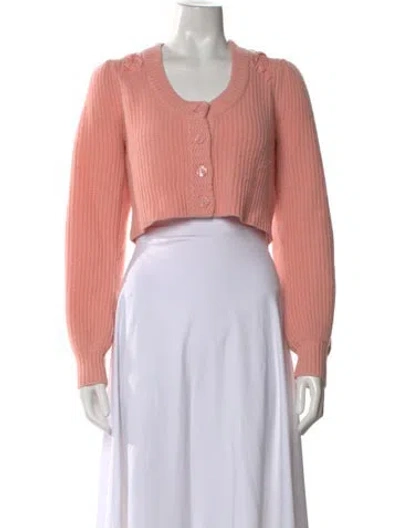 Pre-owned Loveshackfancy Cashmere Crew Neck Sweater In Pink