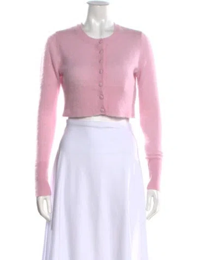 Pre-owned Loveshackfancy Cashmere Crew Neck Sweater In Pink