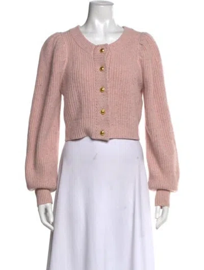 Pre-owned Loveshackfancy Cashmere Crew Neck Sweater In Pink