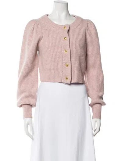 Pre-owned Loveshackfancy Cashmere Crew Neck Sweater In Pink