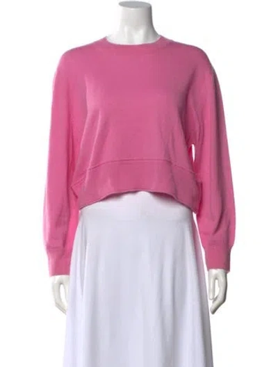 Pre-owned Loveshackfancy Cashmere Crew Neck Sweater In Pink