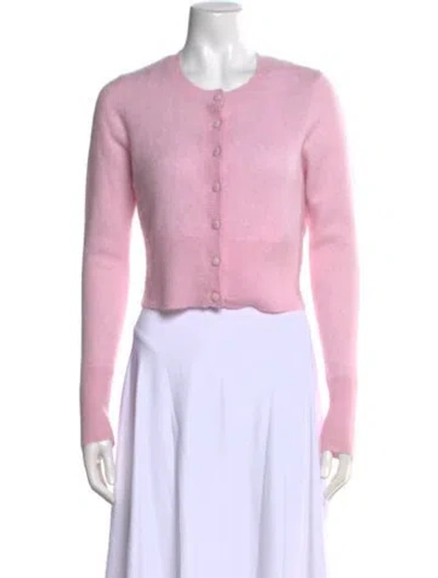 Pre-owned Loveshackfancy Cashmere Crew Neck Sweater In Pink