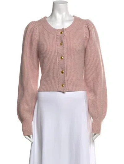 Pre-owned Loveshackfancy Cashmere Crew Neck Sweater In Pink