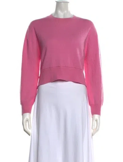 Pre-owned Loveshackfancy Cashmere Crew Neck Sweater In Pink
