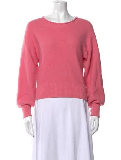 Pre-owned Loveshackfancy Cashmere Crew Neck Sweater In Pink