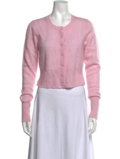 Pre-owned Loveshackfancy Cashmere Crew Neck Sweater In Pink