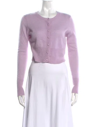Pre-owned Loveshackfancy Cashmere Crew Neck Sweater In Purple