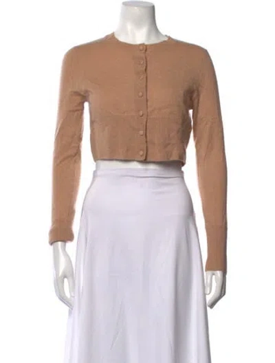 Pre-owned Loveshackfancy Cashmere Crew Neck Sweater W/ Tags In Neutrals